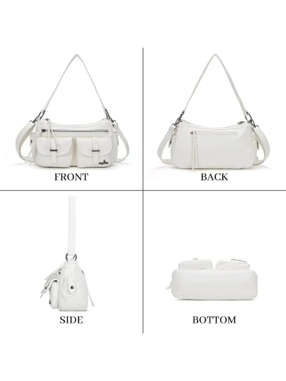 Stylish Multi-Pocket Hobo Crossbody Bag for Women with Adjustable Strap